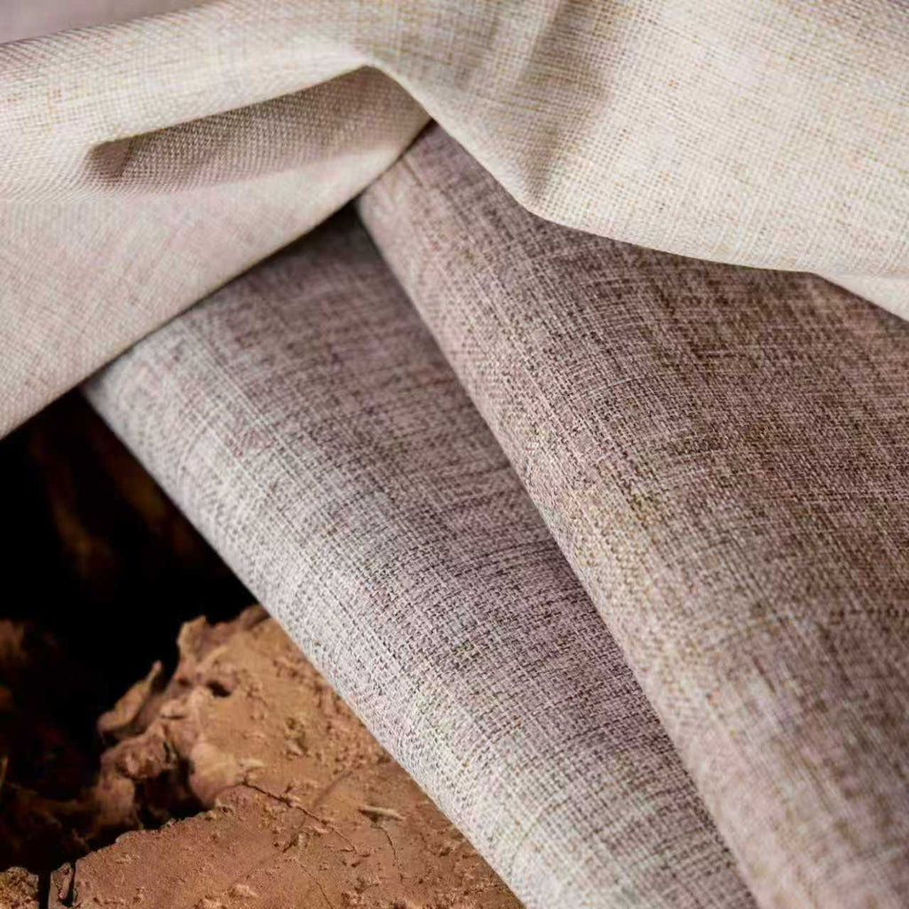 LoomLuna™ Lumi Faux Linen 100% Blackout Custom Curtains – Lightweight Blackout