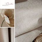 LoomLuna™ Lumi Faux Linen 100% Blackout Custom Curtains – Lightweight Blackout