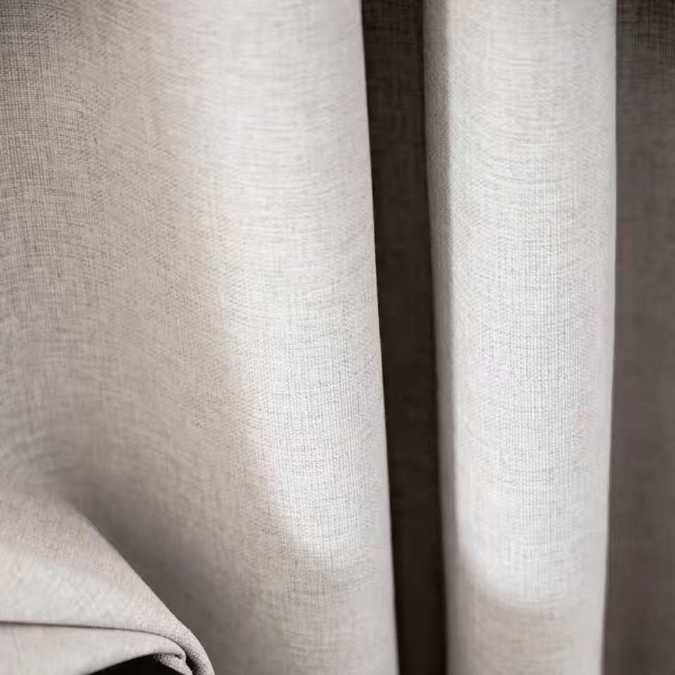 LoomLuna™ Lumi Faux Linen 100% Blackout Custom Curtains – Lightweight Blackout