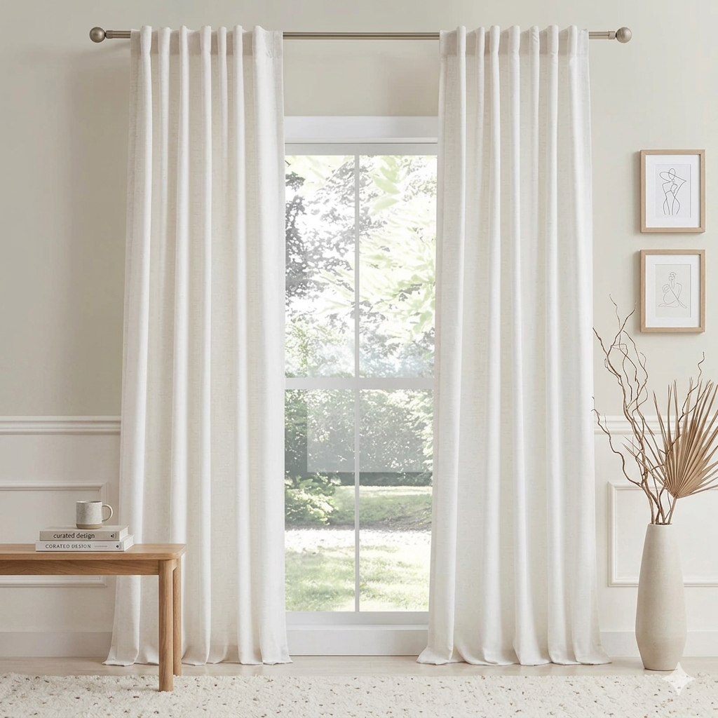 LoomLuna™ Terra Cotton-Linen Curtains – Natural Fibers, Chemical-Free & Breathable