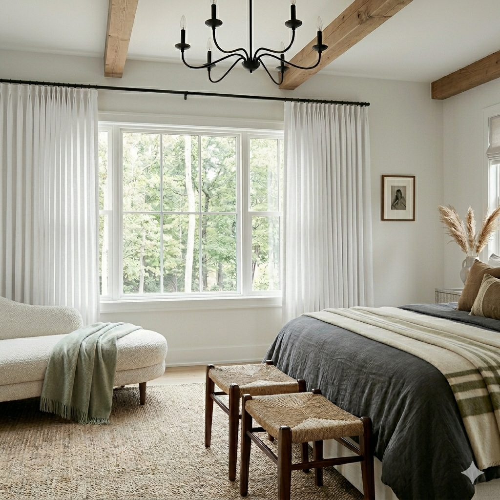 LoomLuna™ Wabi Bamboo-Linen Curtains – Organic Texture, Non-Toxic & Eco-Friendly