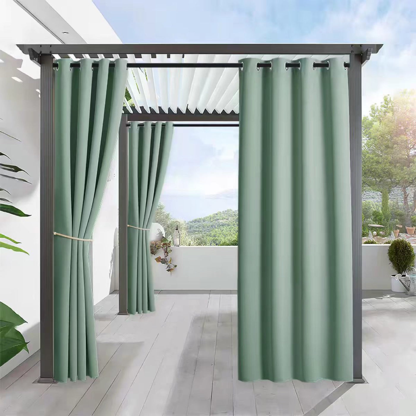 LL0007-10 Sage Teal outdoor curtain color
