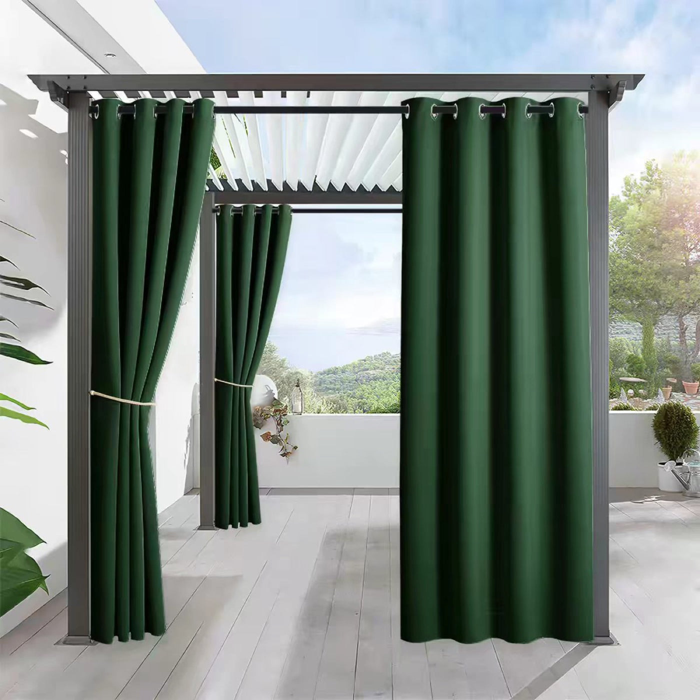LL0007-8 Forest Green outdoor curtain color