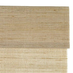 Close-up of natural tan bamboo woven shade with tight basketweave texture.