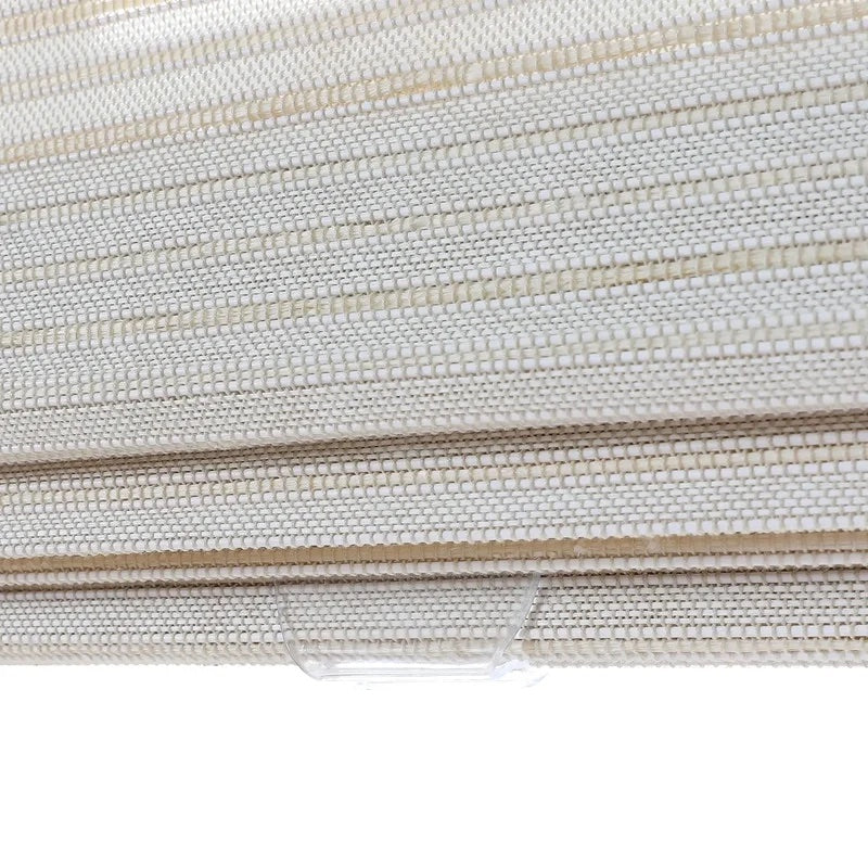 LL0008-4 Ivory Basketweave woven shade material detail