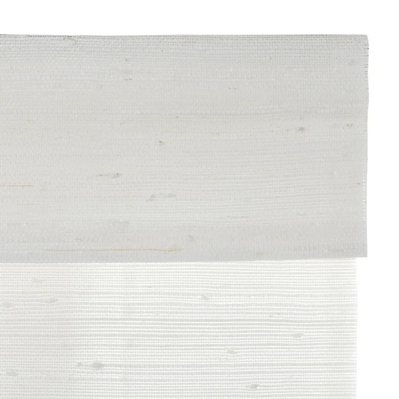 LL0008-6 Soft White Grasscloth woven shade material detail