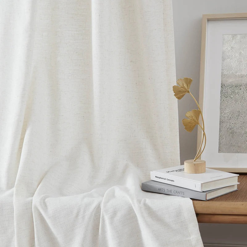 LoomLuna™ Wabi Bamboo-Linen Curtains – Organic Texture, Non-Toxic & Eco-Friendly
