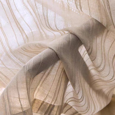 LL0005 – Natural Stripe Sheer Fabric Swatch